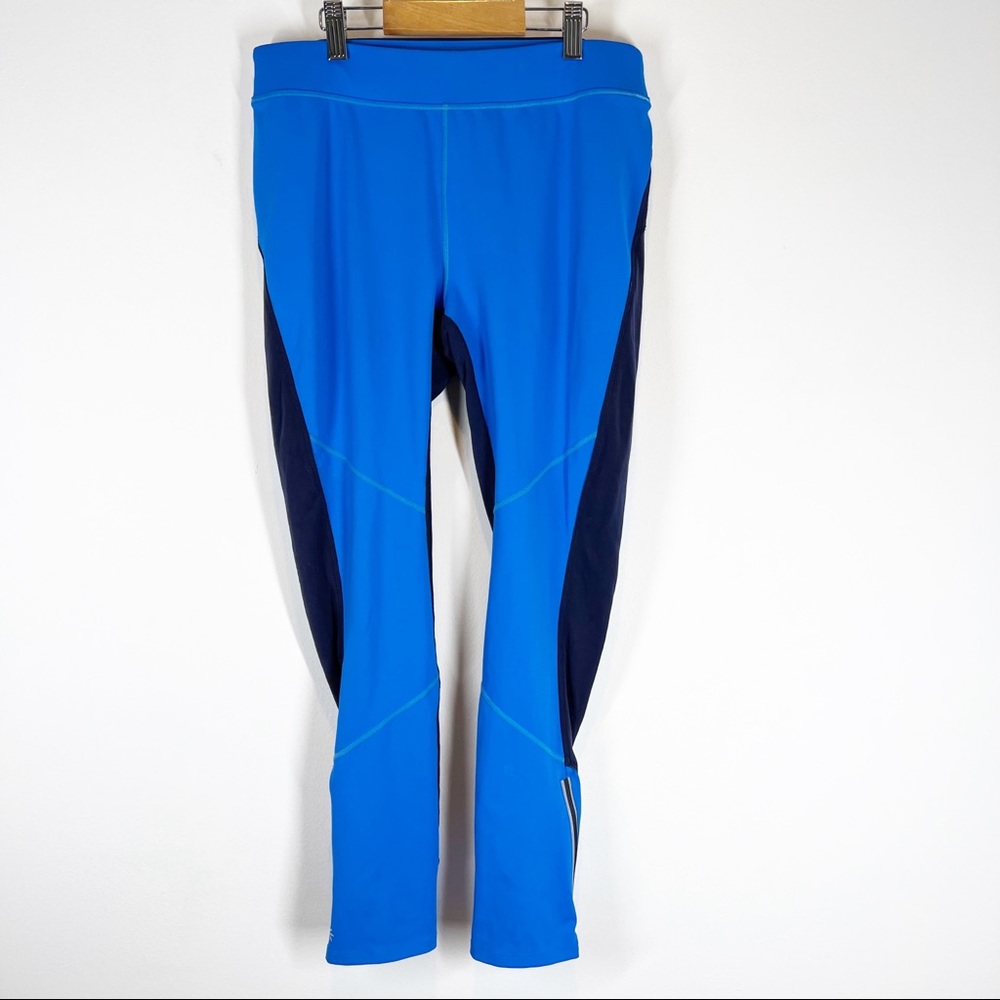 Athleta Blue Ankle Zip Leggings